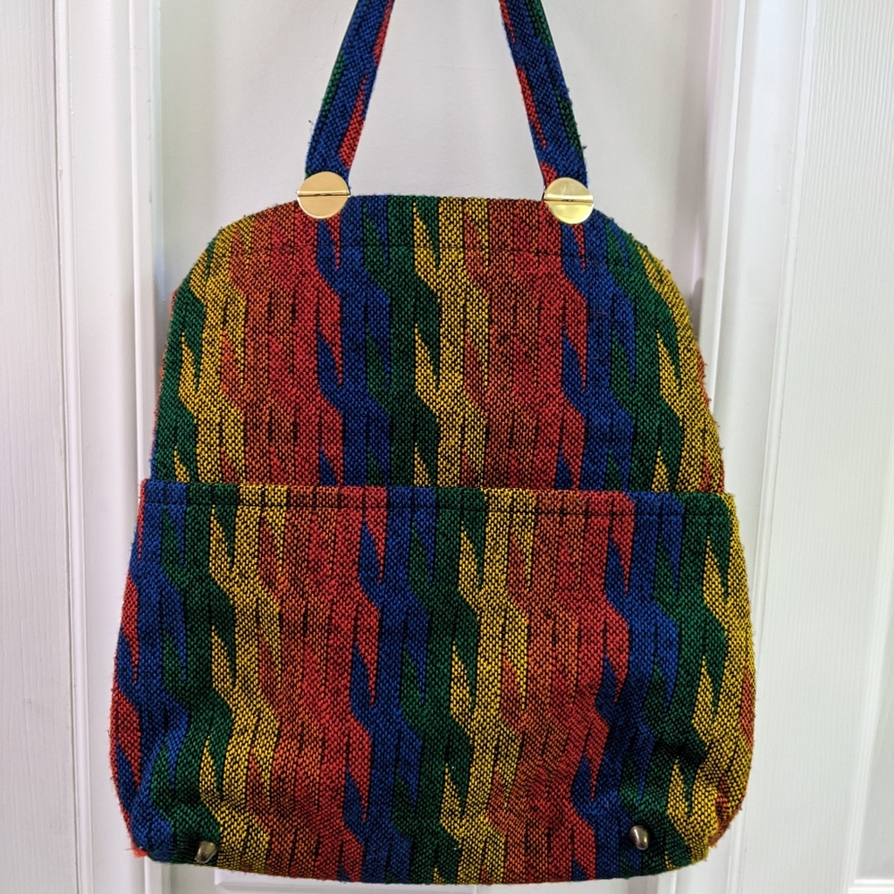 Rainbow Fabric Woven Bag - Picture 12 of 12